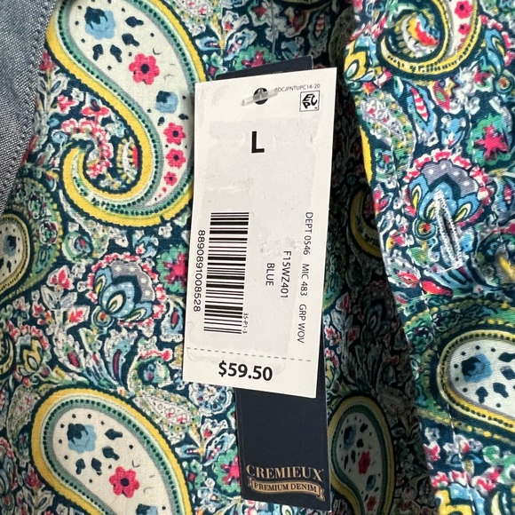 Cremieux paisley button up, long sleeve - Picture 3 of 4